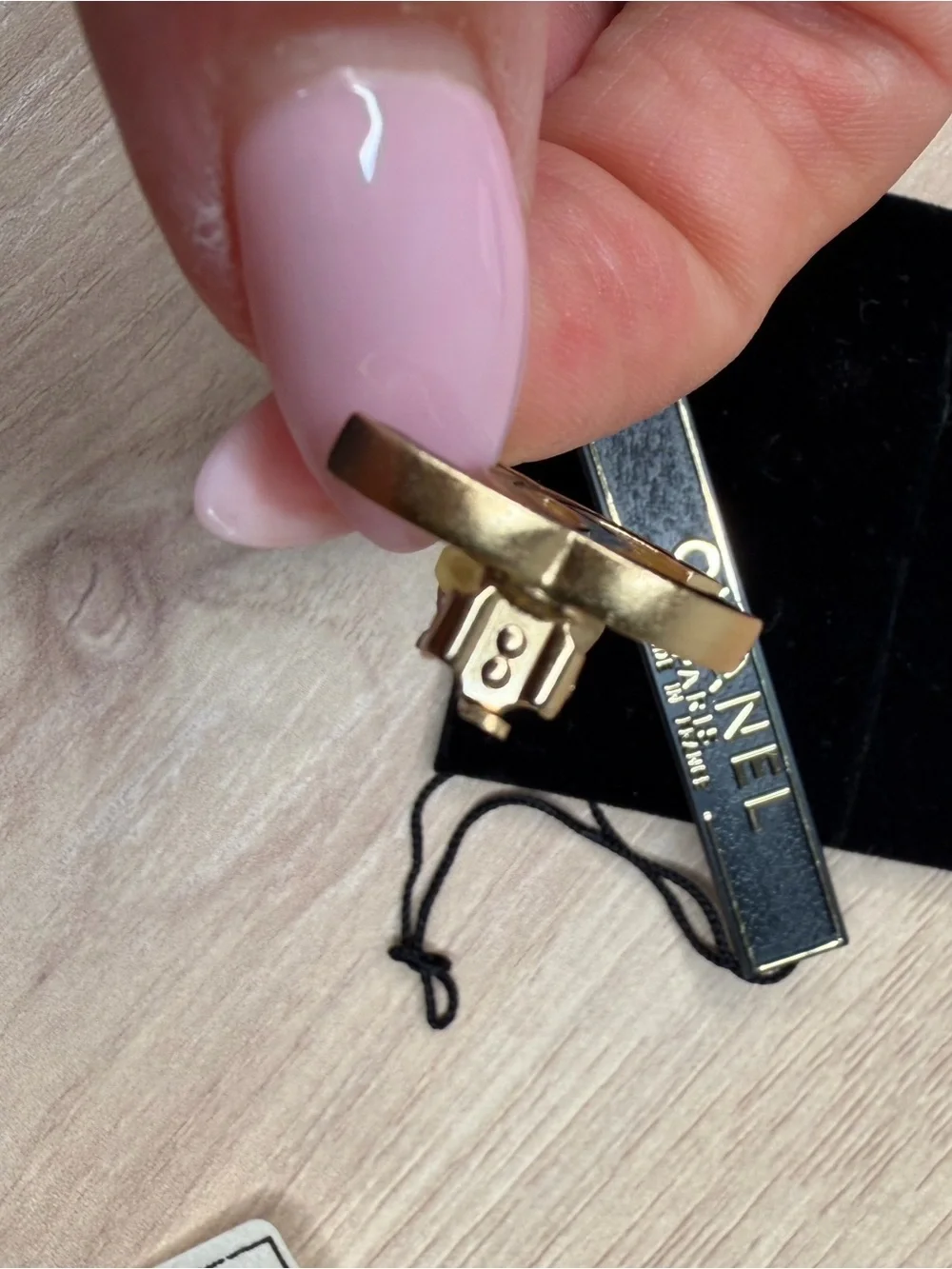 Chanel Single Earring Black & Gold